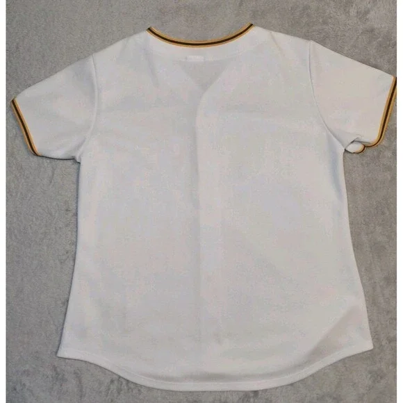 Authentic Majestic Pittsburgh Pirates Youth White Jersey Large - Genuine MLB - Picture 8 of 8